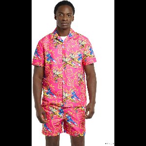 OppoSuits Dragon Ball Z - Goku vs Vegeta™ Zomer Set - Officieel Dragon Ball Z™ - Heren Zomer Set Festival - Carnavalskleding - Roze - L