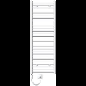 Elektrische badkamerradiator met verwarmingselement 1200W 500x1500 mm antraciet gebogen met zijaansluiting & thermostaat-touchbediening LuxeBath
