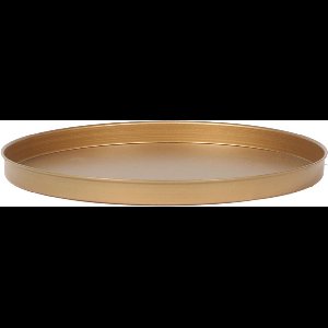 Kolibri Home | Decoratieschaal - Rond gouden dienblad Ø30cm