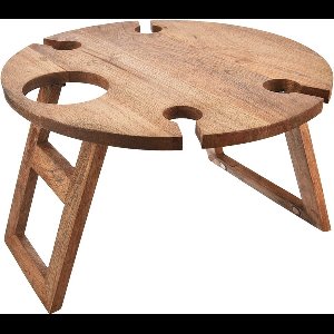 Wijntafel voor Picknick Houten Opvouwbaar MANGO 39,5x24,5cm - Picknicktafel - Buiten - Camping