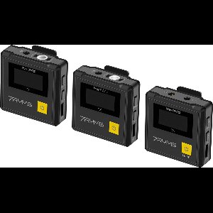 7RYMS iRay DW20(A) Draadloze microfoon-set met 2 zenders - Geschikt voor o.a. smartphone / tablet / camera / PC - Dasspeld microfoon - Plug&Play - Zwart/Geel