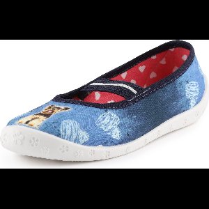 Ladeheid Kinder Pantoffels - Sloffen - Muizen - Unisex - 25 - Witte Blauwe Hond - LA-RW-Sylwia