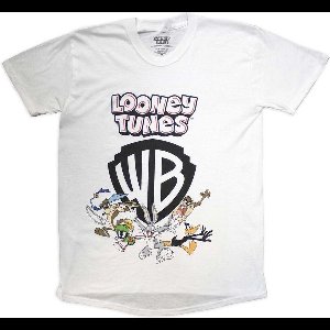 Looney Tunes - Warner Bros Shield Heren T-shirt - 2XL - Wit