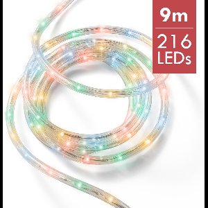 Lichtslang / slangverlichting 9M met 216 LED lampjes - multi - div lichtstanden