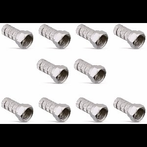 S-IMPULS F-stekker, 8,1 mm, draaimontage, 10 stuks