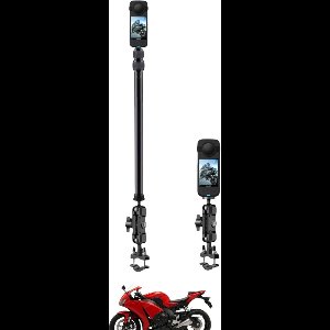 Motor Bevestiging voor Insta360 - Motorfiets Mount 4 Insta360 One X5- X4 X3 X2 - Motor Mount voor Insta360 - Motorcycle Mount invisible Selfie stick 120cm - Onzichtbare Pro Selfie Stick - Eccentric Tube Design - Insta360 One X5 X4 X3 X2