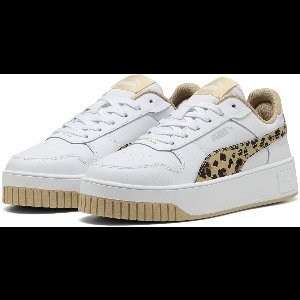 PUMA Carina Street Animal Flair Dames Sneakers - PUMA White-Toasted Almond-PUMA Silver