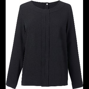 Brook Taverner Blouse in Chinese crêpe Roma BT2279 - Black - 46 EU (18 UK)