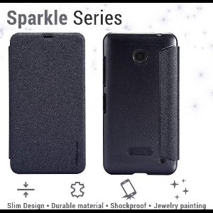 Nillkin - Nokia Lumia 630 - Book Case Hoesje Sparkle Series Zwart