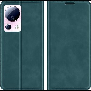 Cazy Hoesje geschikt voor Xiaomi 13 Lite - Hoesje met Pasjeshouder - Luxe Book Case - Groen