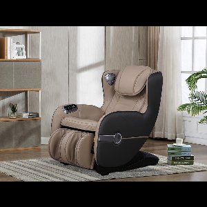 Massagestoel KASOU van kunstleer met led-verlichting - Met Bluetooth - Beige