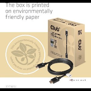 club3D CAC-1373 HDMI-kabel HDMI Aansluitkabel HDMI-A-stekker, HDMI-A-stekker 3.00 m Zwart 10K UHD, 8K UHD, Vlambestendi