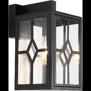 QAZQA dover - Klassieke Wandlamp voor buiten - 1 lichts - L 17.2 cm - Zwart - Buitenverlichting
