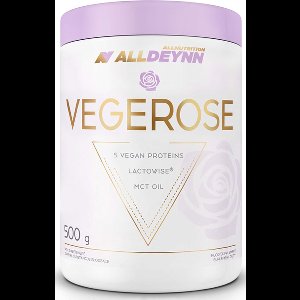 Alldeynn | Vegerose | Vegan proteine | Chocolate | 500gr 16 servings | Lactose vrij | Plantaardige Eiwit | Eiwitten | Proteïne | Supplement | Lactowise | Enzymen | 5 verschillende soorten vegan eiwitten | MCT olie | Nutriworld