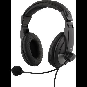 Deltaco HL-50 Stereo Headset - Microfoon - Over-Ear - 1x 3,5 mm 4-pin - Zwart