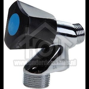 Europart Kraan Kiwa beluchte kraan 1/2 zwarte knop SM572