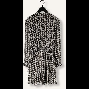 AAIKO Gabry Ikat Dot Vis 515 Dames - Jurk - Zwart - Maat L