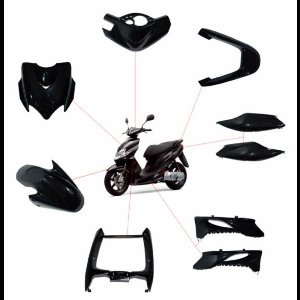 DMP plaatwerkset - Jog - Zwart metallic - 9-delig