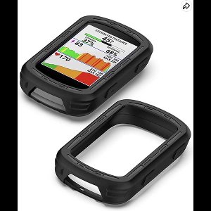 Beschermhoes + Tempered Glass Screenprotector voor Garmin Edge 540 – Siliconen Hoesje voor Fietsnavigatie – Schokbestendig – Zwart