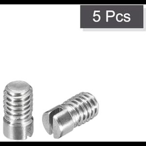 5pcs M4 x 6mm cylindrical pin with slot made of 304 stainless steel, male thread, for positioning furniture and cabinets