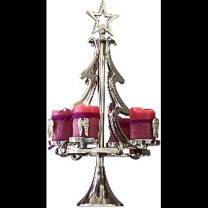 LOBERON Kaarsenstandaard Gaetana zilverkleurig