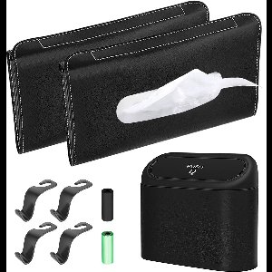 Azomor® Praktische auto-organizerset met zakdoekhouder en vuilnisemmer