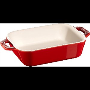 Staub gratineerschaal - rechthoekig - 14 x 11 cm - kers