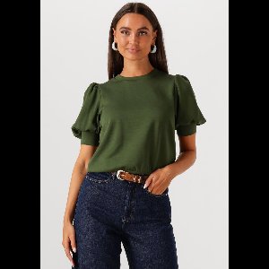 Minus Livana T-shirt Tops & T-shirts Dames - Shirt - Donkergroen - Maat XS