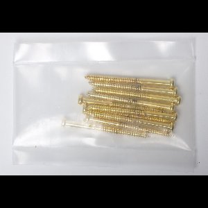 Göldo bas PU schroef 10er Set houtgewinde 2,5 x 35 goud - Basgitaaronderdeel