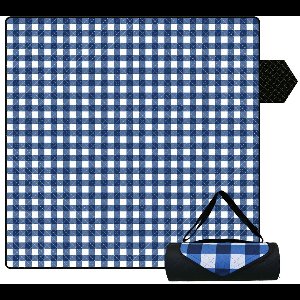 Fuegobird- Picknickdeken-200 x 200 cm-Stranddeken- Opvouwbare campingdeken- Waterdicht- Zanddichte picknickmat- Draagbare tuin-strandmat- Machinewasbaar- voor kamperen- Tuin- Park- Strand-geschikt voor kinderen's kruipdeken (blauw)