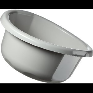 KADAX Kunststof kom, spoelbak in verschillende maten en kleuren, robuuste wasbak, universele kom, spoelbak voor badkamer, wasruimte (3,5 l, grijs)