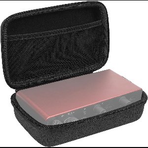 Allecto Plus - Hardcase voor audiointerface - Beschermende harde hoes voor op reis - Compatibel met Focusrite Scarlett 2i2 3e generatie (grijs) - Grijs.
