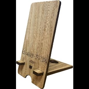 Skyline Telefoonhouder Doesburg Eikenhout - Smartphone Tablet Houder 7x15 cm - iPad / iPhone / Smartphone tafel standaard desktop - Thuis werken - Cadeau - WoodWideCities