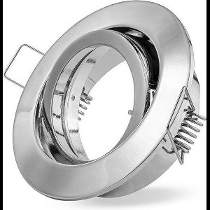 Ledmaxx Inbouwspot rond chroom kantelbaar bajonetsluiting voor GU10 | zaagmaat 68mm | GU10 | Max 1x50W exclusief
