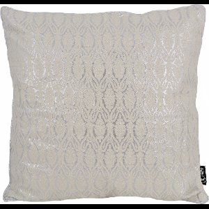 Sierkussen Oona White / Silver | 45 x 45 cm | Polyester
