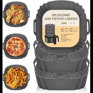 3 stuks accessoires luchtfriteuse, siliconen vorm voor luchtfriteuse mand luchtfriteuse Air Fryer siliconen voeringen toepasselijke airfryer