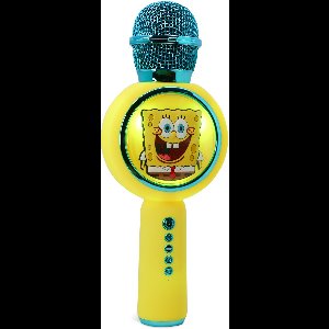 Sponge Bob - PopSing karaoke microfoon - draadloos - LED verlichting - speaker - stemvervorming