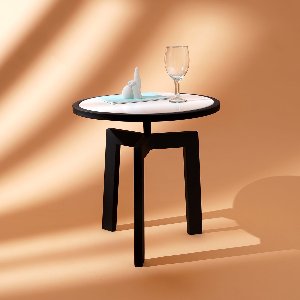 Round Marble Table with tripod legs