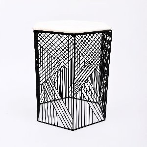 Hexagonal Wire Table Set of 2