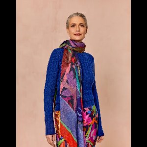 Oilily - Katrien knitted v-neck pullover - Blauw - XS