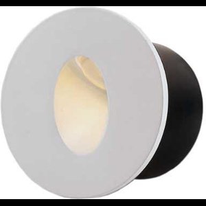 LED trapverlichting - wandlamp inbouw rond | Wit | Ø60mm | 3Watt | 3000K.