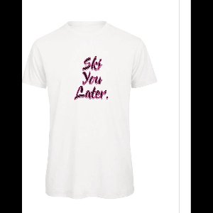 Ski you later wintersport t-shirt Wit M - soBAD. | Foute apres ski outfit | kleding | verkleedkleren | wintersport t-shirt | wintersport dames en heren