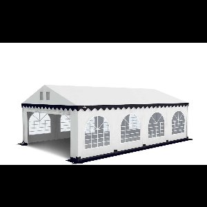 GO-PRO 5x8 Partytent met grondframe Wit-Blauw