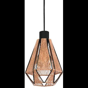 EGLO Adwickle Hanglamp - E27 - 17 cm - Zwart/Bruin