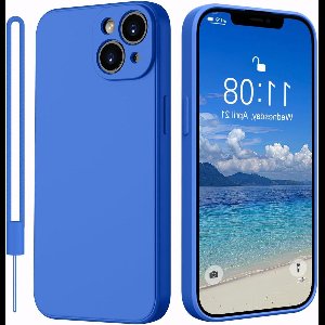 Thelau - Hoesje voor smartphone, siliconen hoes met koord, microvezel voering - rondom bescherming, camera- en schokbescherming