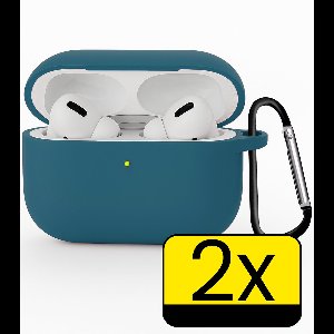 Hoesje Geschikt voor Airpods Pro 3 Hoesje Siliconen Case - Hoes Geschikt voor Apple Airpods Pro 3 Case Hoesje - Donkerblauw