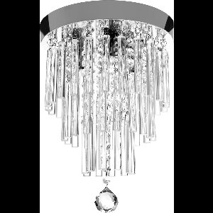 TooLight Kristallen plafondlamp - modern design - 3 lichtpunten - chroom - 25x35 cm