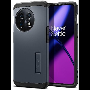 Spigen Tough Armor OnePlus 11 Hoesje Back Cover Metal Slate