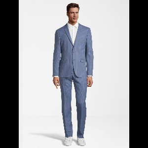 Steffen Klein Heren Slim Fit Gestreept Pak