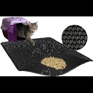 Kattentapijt - zandopvangmat - 1 stuk - zwart - EVO-materiaal - 60 x 45 cm